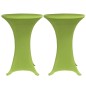 vidaXL Funda elástica para mesa 4 unidades 70 cm verde