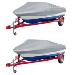 vidaXL Cubierta para barco 2 unidades gris 427-488x229 cm 