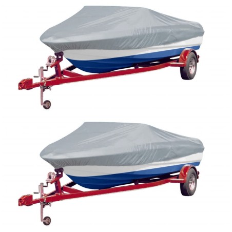 vidaXL Cubierta para barco 2 unidades gris 427-488x229 cm 