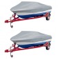 vidaXL Cubierta para barco 2 unidades gris 427-488x229 cm vidaXL Cubierta para barco 2 unidades gris 427-488x229 cm