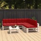 vidaXL Cojines para sofá de palés 7 unidades rojo vidaXL Cojines para sofá de palés 7 unidades rojo