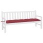 vidaXL Cojín de banco de jardín tela Oxford rojo tinto 180x50x7 cm vidaXL Cojín de banco de jardín tela Oxford rojo tinto 180x50x7 cm