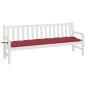 vidaXL Cojín de banco de jardín tela Oxford rojo tinto 200x50x7 cm vidaXL Cojín de banco de jardín tela Oxford rojo tinto 200x50x7 cm