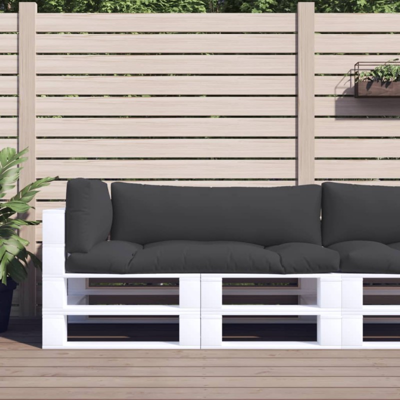 vidaXL Cojines para palets 3 piezas tela negro