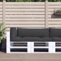 vidaXL Cojines para palets 3 piezas tela negro