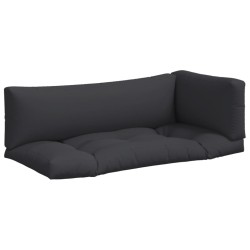 vidaXL Cojines para palets 3 piezas tela negro