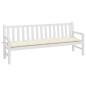 vidaXL Cojín de banco de jardín tela Oxford blanco crema 200x50x7 cm vidaXL Cojín de banco de jardín tela Oxford blanco crema 200x50x7 cm