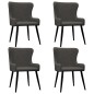 vidaXL Sillas de comedor 4 unidades terciopelo gris vidaXL Sillas de comedor 4 unidades terciopelo gris