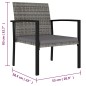 vidaXL Sillas de comedor de jardín 2 unidades ratán sintético gris vidaXL Sillas de comedor de jardín 2 unidades ratán sintético gris