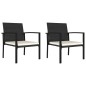 vidaXL Sillas de comedor de jardín 2 unidades ratán sintético negro vidaXL Sillas de comedor de jardín 2 unidades ratán sintético negro