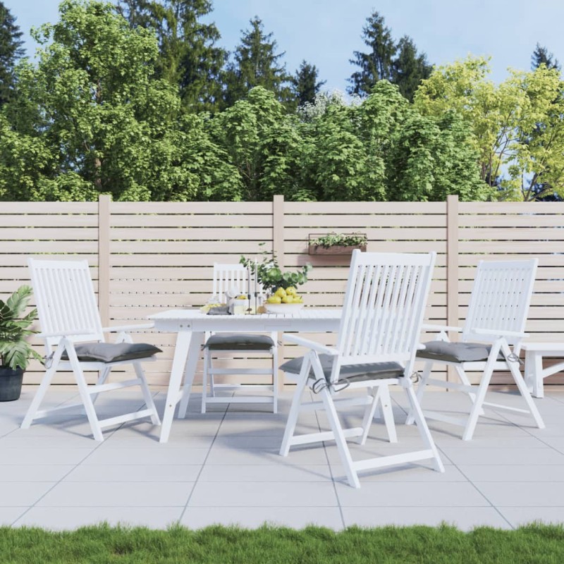 vidaXL Cojines de silla de jardín 4 uds tela gris 40x40x7 cm vidaXL Cojines de silla de jardín 4 uds tela gris 40x40x7 cm