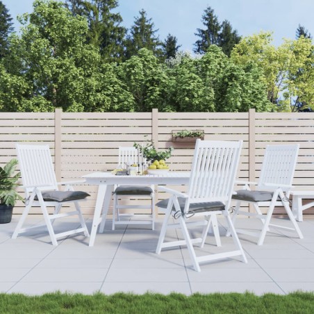 vidaXL Cojines de silla de jardín 4 uds tela gris 40x40x7 cm