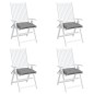 vidaXL Cojines de silla de jardín 4 uds tela gris 40x40x7 cm vidaXL Cojines de silla de jardín 4 uds tela gris 40x40x7 cm