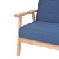 vidaXL Juego de sofás de 3 piezas tela azul vidaXL Juego de sofás de 3 piezas tela azul