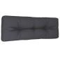 vidaXL Cojín para sofá de palets de tela gris antracita 120x40x12 cm vidaXL Cojín para sofá de palets de tela gris antracita 120x40x12 cm