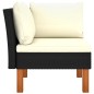 vidaXL Set muebles de jardín 3 pzas ratán sintético madera eucalipto