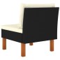 vidaXL Set muebles de jardín 3 pzas ratán sintético madera eucalipto