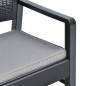 vidaXL Set de muebles de jardín 3 piezas con cojines plástico gris vidaXL Set de muebles de jardín 3 piezas con cojines plástico gris