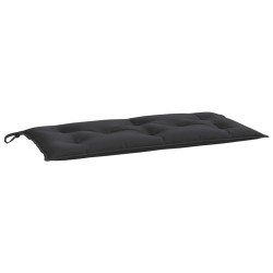 vidaXL Cojín de banco de jardín tela Oxford negro 110x50x7 cm