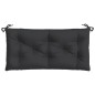 vidaXL Cojín de banco de jardín tela Oxford negro 110x50x7 cm vidaXL Cojín de banco de jardín tela Oxford negro 110x50x7 cm
