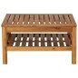 vidaXL Muebles de jardín 3 pzas cojines blanco crema madera de acacia vidaXL Muebles de jardín 3 pzas cojines blanco crema madera de acacia