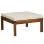 vidaXL Muebles de jardín 3 pzas cojines blanco crema madera de acacia vidaXL Muebles de jardín 3 pzas cojines blanco crema madera de acacia