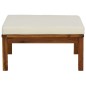 vidaXL Muebles de jardín 3 pzas cojines blanco crema madera de acacia vidaXL Muebles de jardín 3 pzas cojines blanco crema madera de acacia