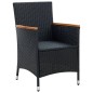 vidaXL Sillas de comedor de jardín 4 unidades ratán sintético negro vidaXL Sillas de comedor de jardín 4 unidades ratán sintético negro