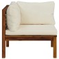 vidaXL Juego de sofá 2 pzas con cojines blanco crema madera de acacia vidaXL Juego de sofá 2 pzas con cojines blanco crema madera de acacia