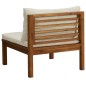 vidaXL Juego de sofá 2 pzas con cojines blanco crema madera de acacia vidaXL Juego de sofá 2 pzas con cojines blanco crema madera de acacia
