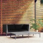 vidaXL Muebles jardín 3 pzas ratán sintético semicircular gris oscuro vidaXL Muebles jardín 3 pzas ratán sintético semicircular gris oscuro