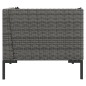 vidaXL Muebles jardín 3 pzas ratán sintético semicircular gris oscuro vidaXL Muebles jardín 3 pzas ratán sintético semicircular gris oscuro