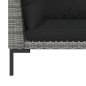 vidaXL Muebles jardín 3 pzas ratán sintético semicircular gris oscuro vidaXL Muebles jardín 3 pzas ratán sintético semicircular gris oscuro