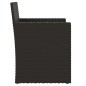 vidaXL Set sofás de exterior 3 pzas con cojines ratán sintético negro vidaXL Set sofás de exterior 3 pzas con cojines ratán sintético negro