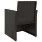 vidaXL Set sofás de exterior 3 pzas con cojines ratán sintético negro vidaXL Set sofás de exterior 3 pzas con cojines ratán sintético negro