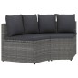 vidaXL Set de sofás de jardín con cojines 2 pzas ratán sintético gris vidaXL Set de sofás de jardín con cojines 2 pzas ratán sintético gris
