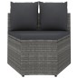 vidaXL Set de sofás de jardín con cojines 2 pzas ratán sintético gris vidaXL Set de sofás de jardín con cojines 2 pzas ratán sintético gris