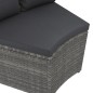 vidaXL Set de sofás de jardín con cojines 2 pzas ratán sintético gris vidaXL Set de sofás de jardín con cojines 2 pzas ratán sintético gris