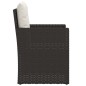 vidaXL Muebles de jardín con cojines 3 piezas ratán sintético negro vidaXL Muebles de jardín con cojines 3 piezas ratán sintético negro