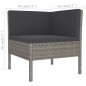 vidaXL Set de muebles de jardín 2 pzas y cojines ratán sintético gris vidaXL Set de muebles de jardín 2 pzas y cojines ratán sintético gris