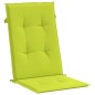vidaXL Cojín silla de jardín respaldo alto 6 uds tela verde 120x50x3cm