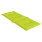 vidaXL Cojín silla de jardín respaldo alto 6 uds tela verde 120x50x3cm
