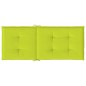 vidaXL Cojín silla de jardín respaldo alto 6 uds tela verde 120x50x3cm