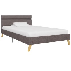 vidaXL Estructura de cama con LED tela gris claro 100x200 cm