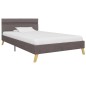 vidaXL Estructura de cama con LED tela gris claro 100x200 cm