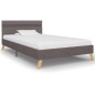 vidaXL Estructura de cama con LED tela gris claro 100x200 cm