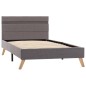 vidaXL Estructura de cama con LED tela gris claro 100x200 cm