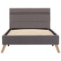 vidaXL Estructura de cama con LED tela gris claro 100x200 cm