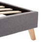 vidaXL Estructura de cama con LED tela gris claro 100x200 cm