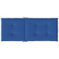 vidaXL Cojín silla de jardín respaldo alto 2 uds tela azul 120x50x3 cm vidaXL Cojín silla de jardín respaldo alto 2 uds tela azul 120x50x3 cm